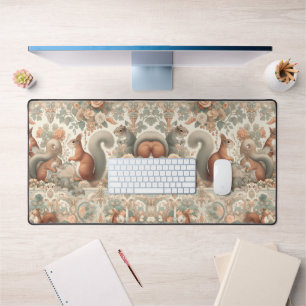 Victorian Forest Squirrel Tapestry  Desk Mat