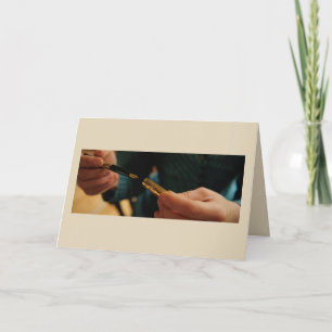 Victorian fountain pen on card with writing quote