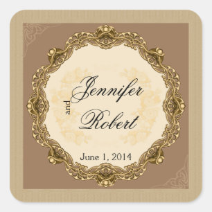 Victorian Frame in Gold Envelope Seal