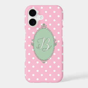 Victorian Frame Rococo and Polka Dots Pink Girly