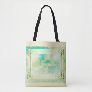 Victorian frame sky and clouds painting elegant tote bag