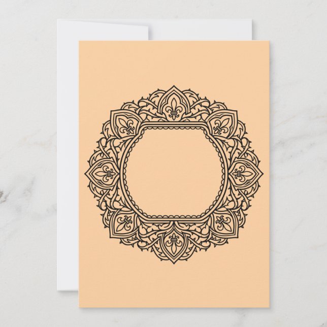 Victorian Frame Wedding Invitation (Front)