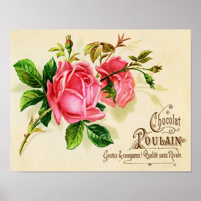 Victorian French Chocolate Advertisement Poster (Front)