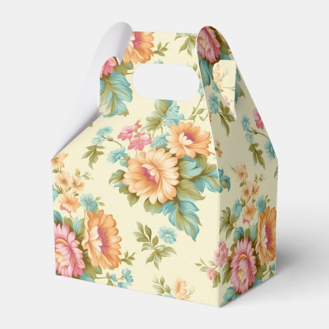 Victorian french country vintage flowers favour box (Front Side)