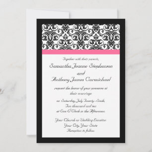 Victorian Fuchsia Wedding Invitations