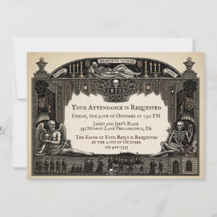 Victorian Funeral-Style Invitation