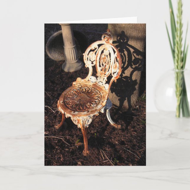 Victorian garden chair card (Front)