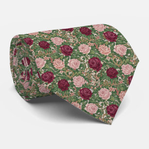 Victorian Garden Floral Pattern Tie