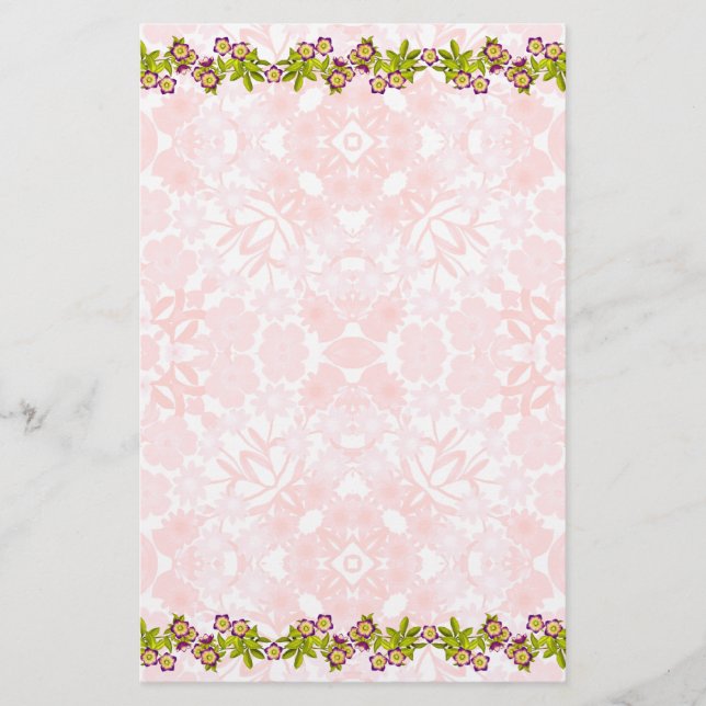Victorian Garden Floral Stationery (Front)