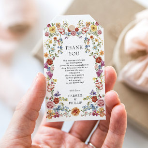 Victorian Garden Flowers Wedding Party Favours Gift Tags