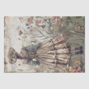 Victorian Garden Girl Tissue Paper
