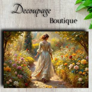 Victorian Garden Stroll - Golden Light Decoupage Tissue Paper