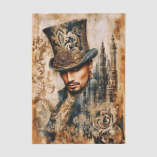 Victorian Gentleman, Mixed Media FT7L Decoupage Tissue Paper