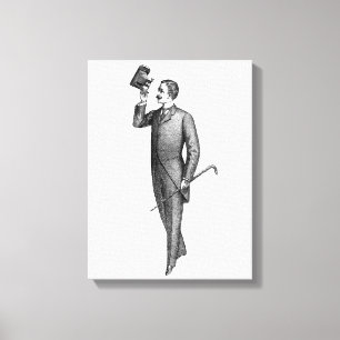 Victorian Gentleman Selfie Canvas Print