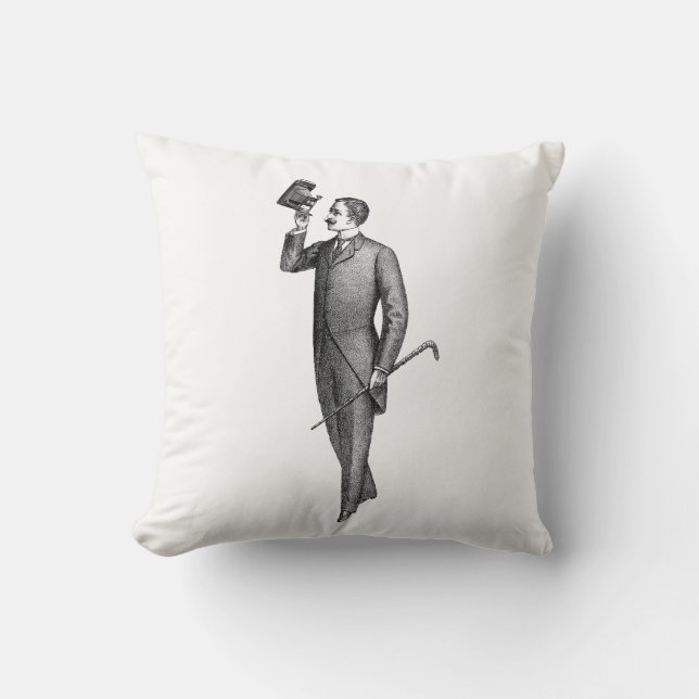 Victorian Gentleman Selfie Cushion (Front)