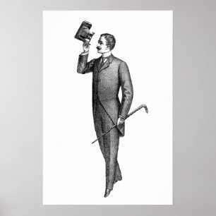 Victorian Gentleman Selfie Poster