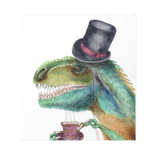 Victorian Gentleman Tyrannosaurus Rex Notepad (Front)