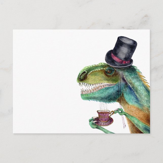 Victorian Gentleman Tyrannosaurus Rex Postcard (Front)
