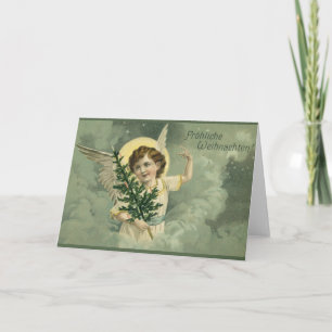 Victorian German Angel Christmas Greeting Card