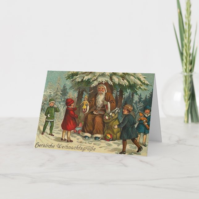 Victorian German Christmas Greeting Card (Front)