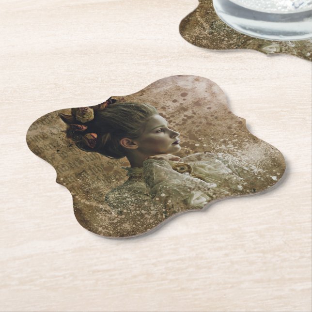 Victorian Ghost Lady-in-Waiting Paper Coaster (Angled)