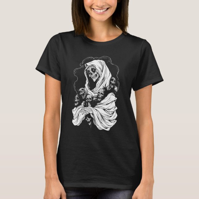 Victorian Ghost  Spooky Creepy Horror Gothic Edgy  T-Shirt (Front)