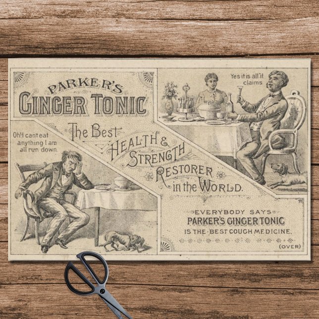 Victorian Ginger Tonic Poster Ad craft Tissue Paper (Creator Uploaded)