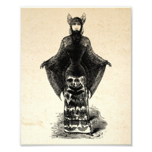 Victorian Girl in Bat Costume I Photo Print