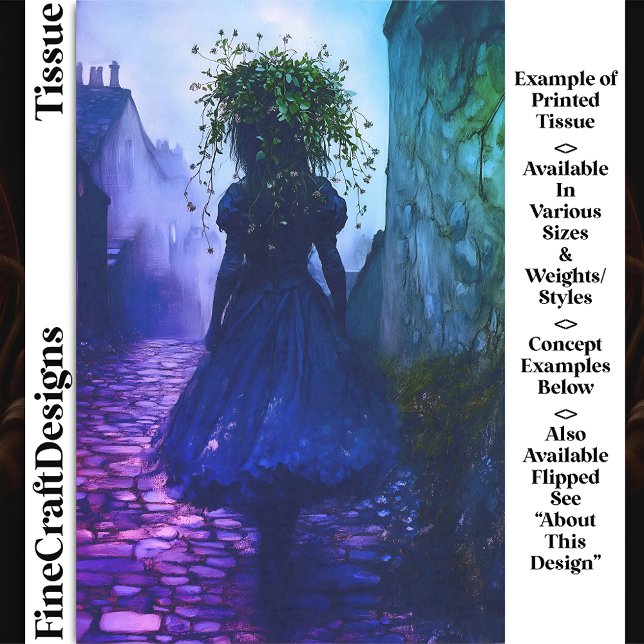 Victorian Girl In Green Dress DG7R Decoupage Tissue Paper (Creator Uploaded)