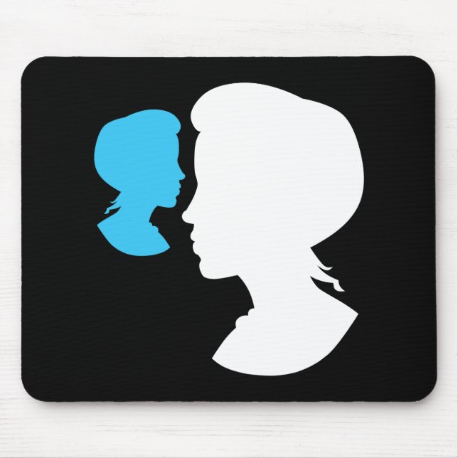 Victorian Girl Silhouette Cameo Mouse Pad (Front)
