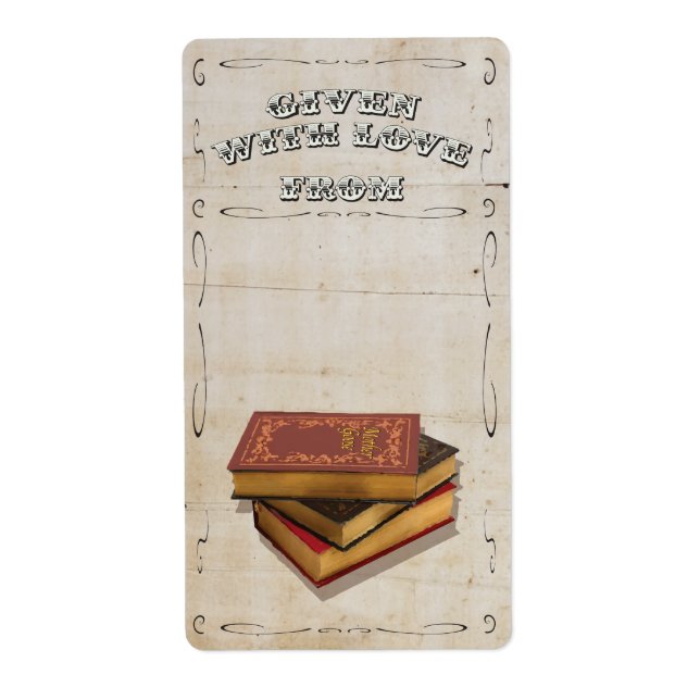 Victorian Given with Love Bookplate (Front)