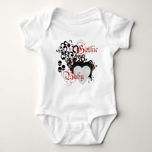 Victorian gothic baby bodysuit (Front)