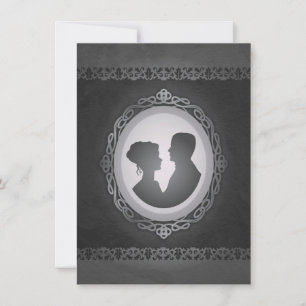 Victorian Gothic Cameo Wedding Invitations