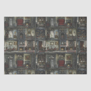 Victorian Gothic Dollshouse Dark Academia Tissue Paper