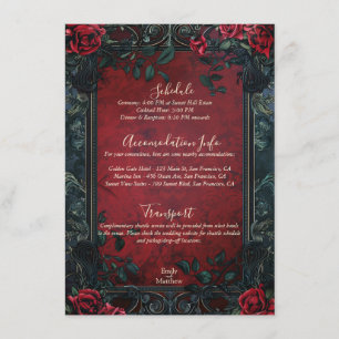 Victorian Gothic Elegance Wedding Enclosure Card
