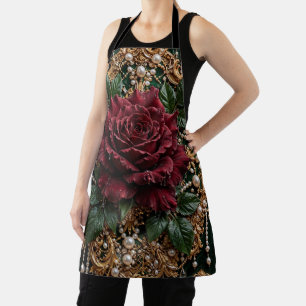 Victorian Gothic Floral Apron