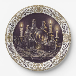 Victorian Gothic Halloween Apothecary Dinner Plate