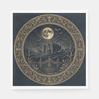 Victorian Gothic Halloween Manor Napkins