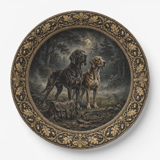 Victorian Gothic Hounds Dinner Plate