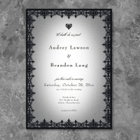 Victorian Gothic Iron Border White Wedding