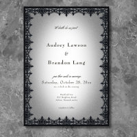Victorian Gothic Iron Border White Wedding