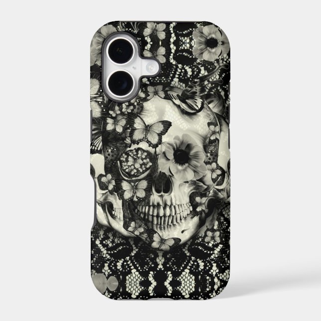 Victorian gothic lace skull pattern (Back)