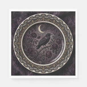 Victorian Gothic Raven Napkins
