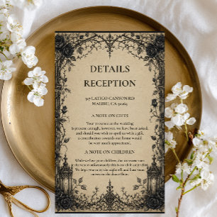 Victorian Gothic Rose Enclosure Card