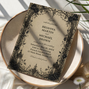 Victorian Gothic Rose Invitation