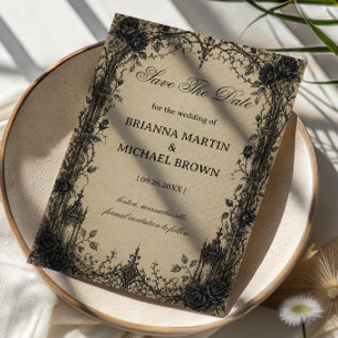 Victorian Gothic Rose Save The Date