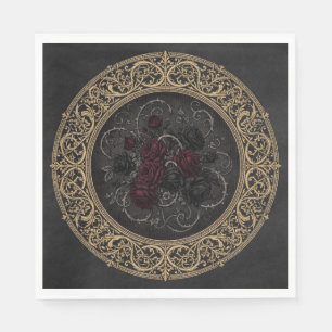 Victorian Gothic Roses Napkins