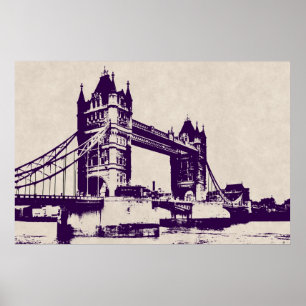 VICTORIAN GOTHIC TOWER BRIDGE - LONDON POSTER