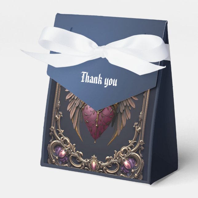 Victorian Gothic Wedding Collection Favour Box (Front Side)