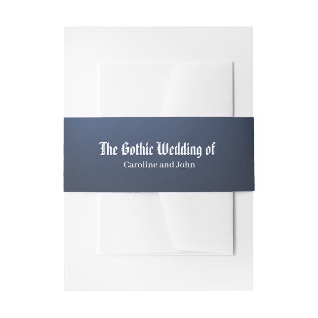 Victorian Gothic Wedding Collection Invitation Belly Band (Front Example)